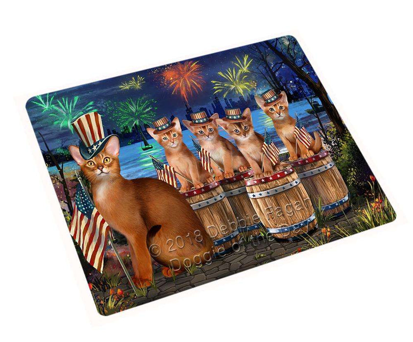 4th of July Independence Day Firework Abyssinian Cats Blanket BLNKT104295