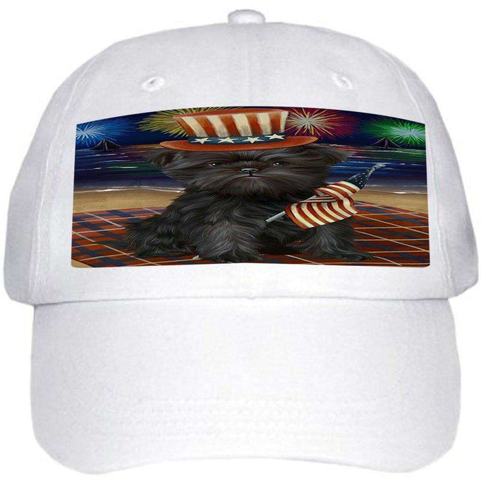 4th of July Independence Day Firework Affenpinscher Dog Ball Hat Cap HAT48180