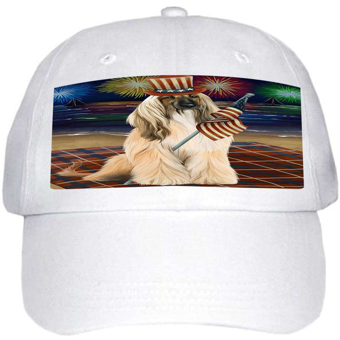 4th of July Independence Day Firework Afghan Hound Dog Ball Hat Cap HAT59865