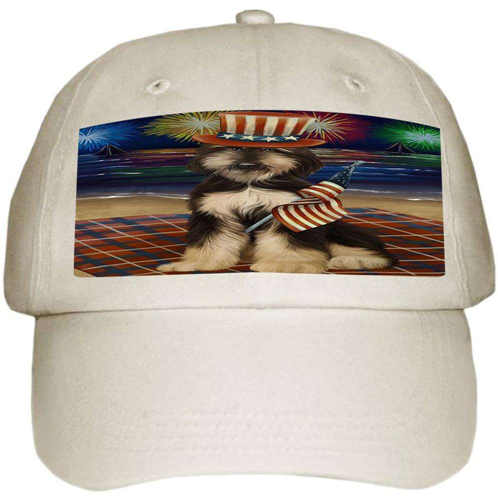 4th of July Independence Day Firework Afghan Hound Dog Ball Hat Cap HAT59880
