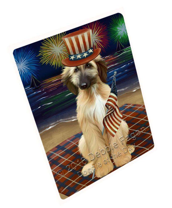 4th of July Independence Day Firework Afghan Hound Dog Cutting Board C60237