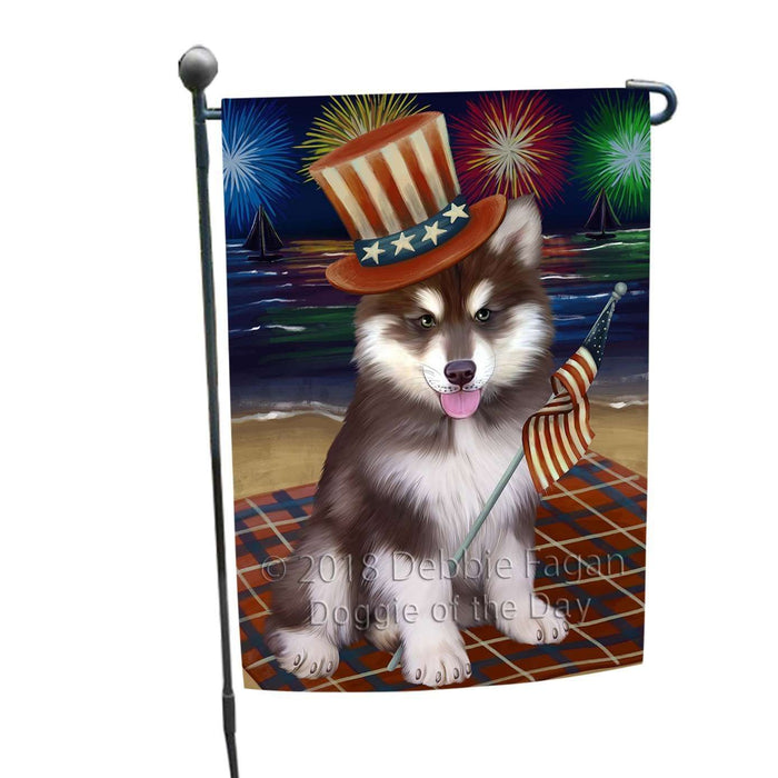4th of July Independence Day Firework Alaskan Malamute Dog Garden Flag GFLG48622