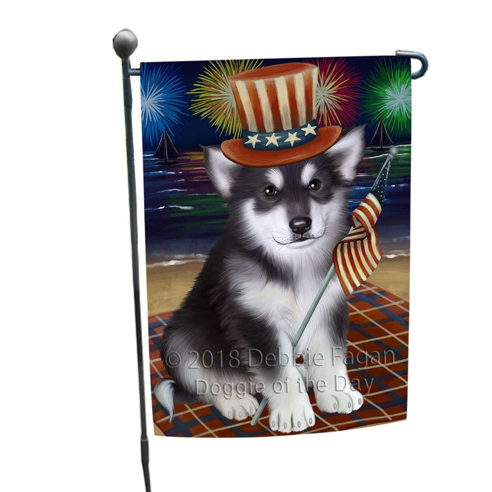 4th of July Independence Day Firework Alaskan Malamute Dog Garden Flag GFLG48623