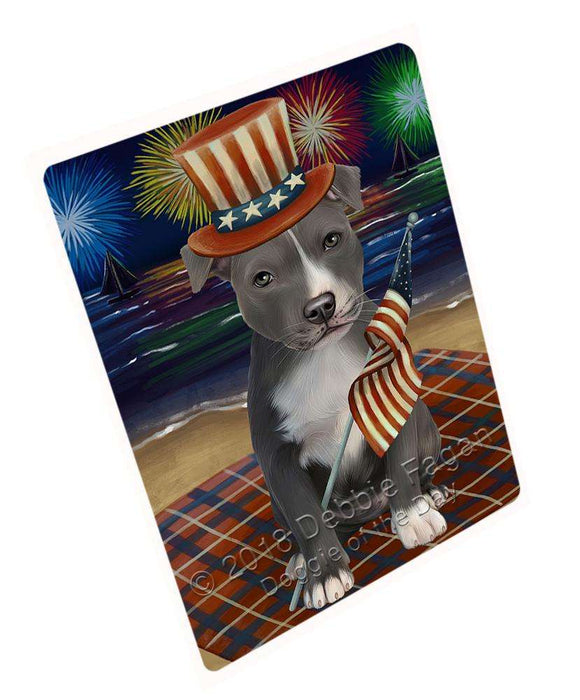 4th of July Independence Day Firework American Staffordshire Terrier Dog Cutting Board C60258