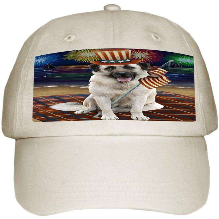 4th of July Independence Day Firework Anatolian Shepherd Dog Ball Hat Cap HAT48210