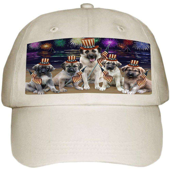 4th of July Independence Day Firework Anatolian Shepherds Dog Ball Hat Cap HAT48213