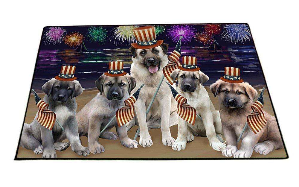 4th of July Independence Day Firework Anatolian Shepherds Dog Floormat FLMSA48228