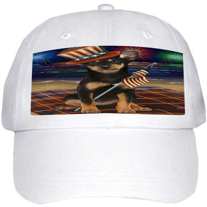 4th of July Independence Day Firework Australian Kelpies Dog Ball Hat Cap HAT49881