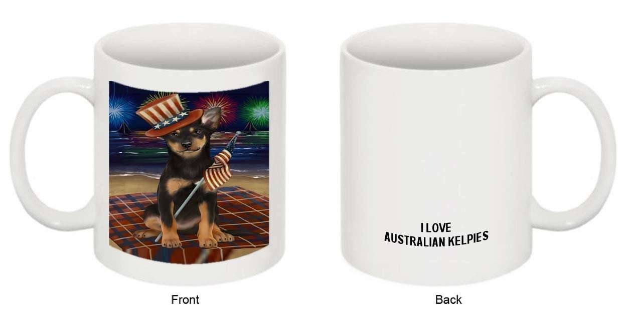 4th of July Independence Day Firework Australian Kelpies Dog Mug MUG48528