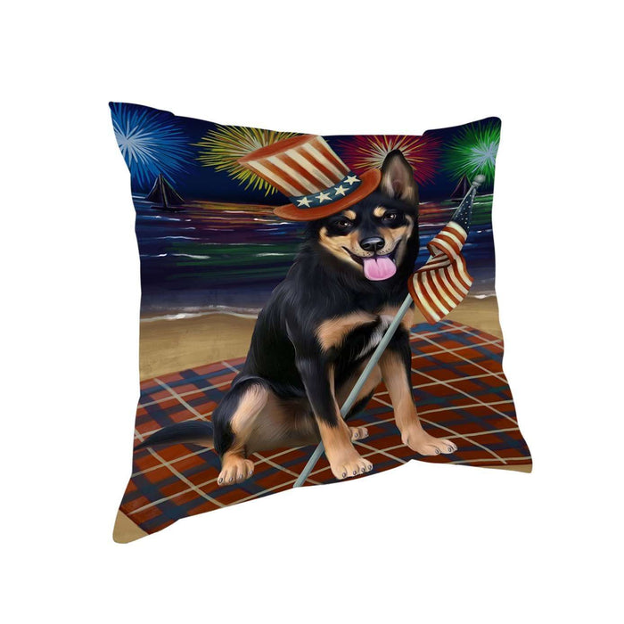 4th of July Independence Day Firework Australian Kelpies Dog Pillow PIL48712