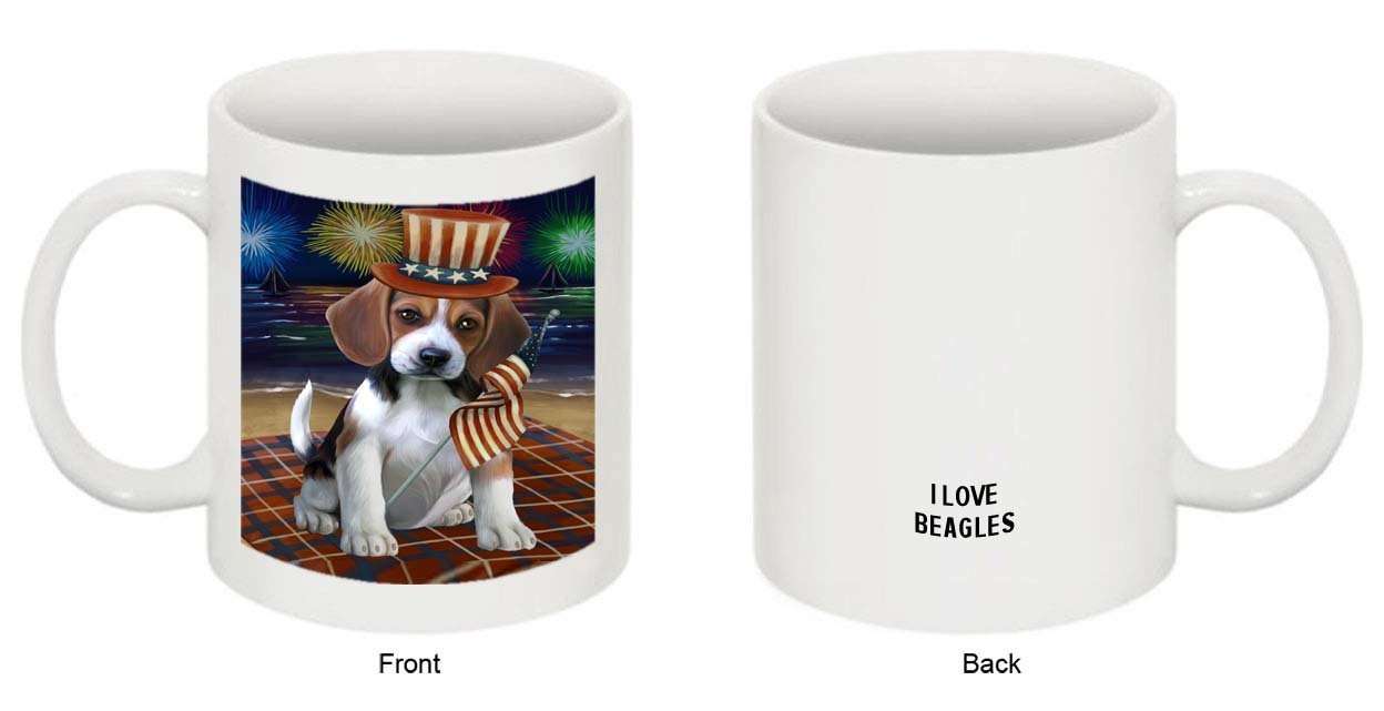 4th of July Independence Day Firework Beagles Dog Mug MUG48536