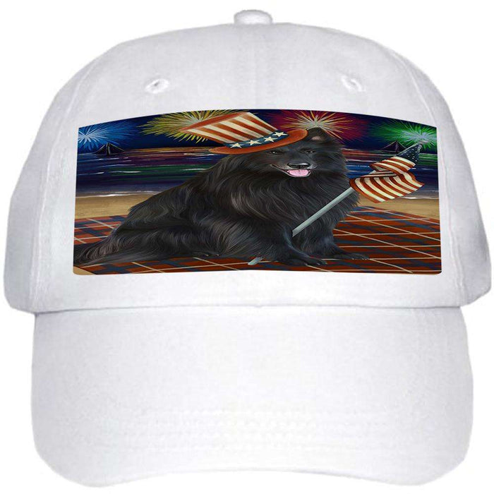 4th of July Independence Day Firework Belgian Shepherd Dog Ball Hat Cap HAT52524