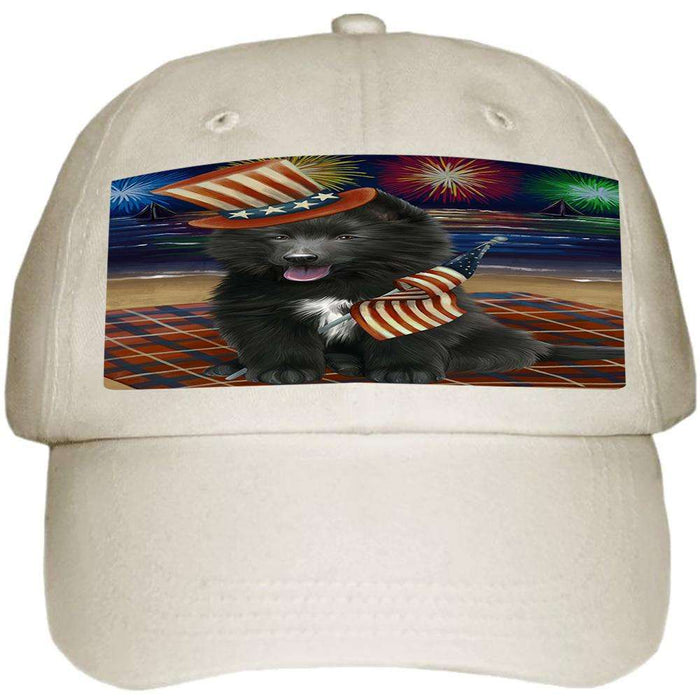 4th of July Independence Day Firework Belgian Shepherd Dog Ball Hat Cap HAT52530