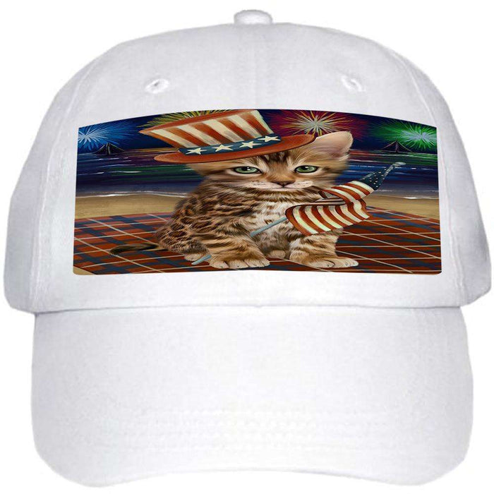 4th of July Independence Day Firework Bengal Cat Ball Hat Cap HAT59928