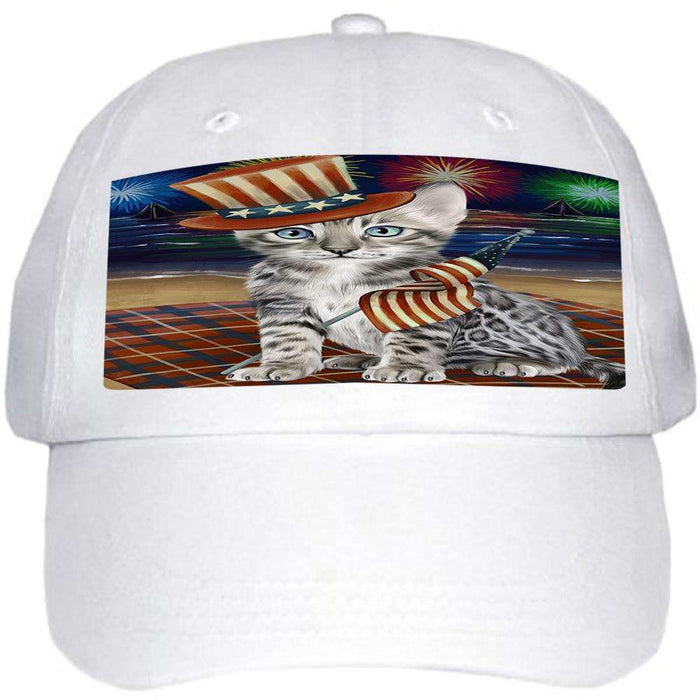 4th of July Independence Day Firework Bengal Cat Ball Hat Cap HAT59931