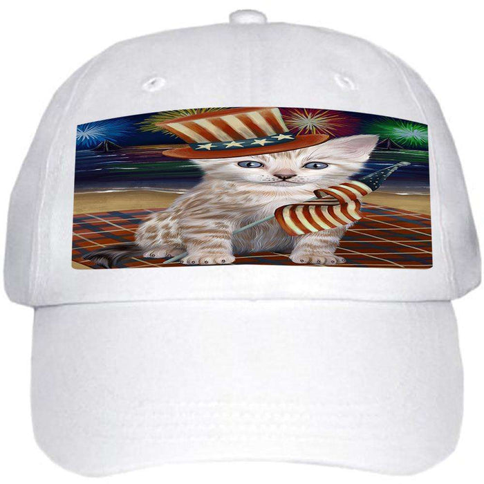 4th of July Independence Day Firework Bengal Cat Ball Hat Cap HAT59934