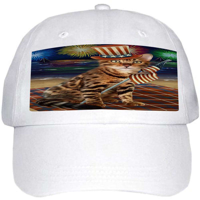 4th of July Independence Day Firework Bengal Cat Ball Hat Cap HAT60936