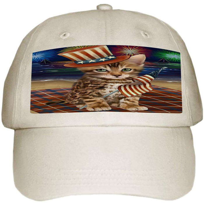 4th of July Independence Day Firework Bengal Cat Ball Hat Cap HAT60942