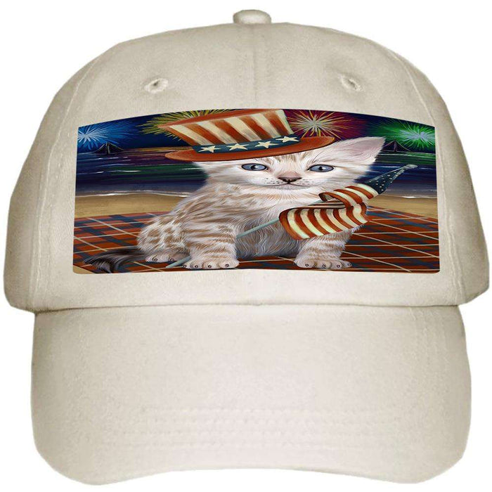 4th of July Independence Day Firework Bengal Cat Ball Hat Cap HAT60948