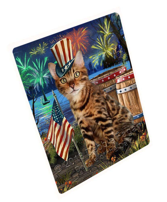 4th of July Independence Day Firework Bengal Cat Cutting Board C66540