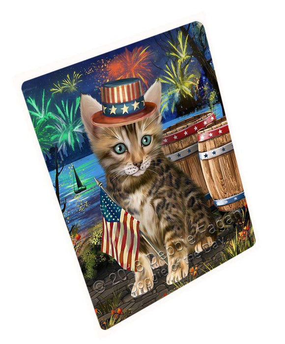 4th of July Independence Day Firework Bengal Cat Cutting Board C66543