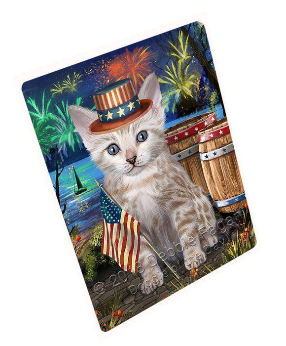 4th of July Independence Day Firework Bengal Cat Cutting Board C66546