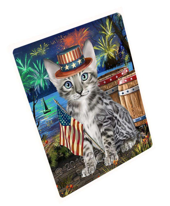 4th of July Independence Day Firework Bengal Cat Cutting Board C66552