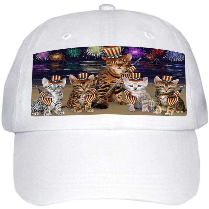 4th of July Independence Day Firework Bengal Cats Ball Hat Cap HAT59925