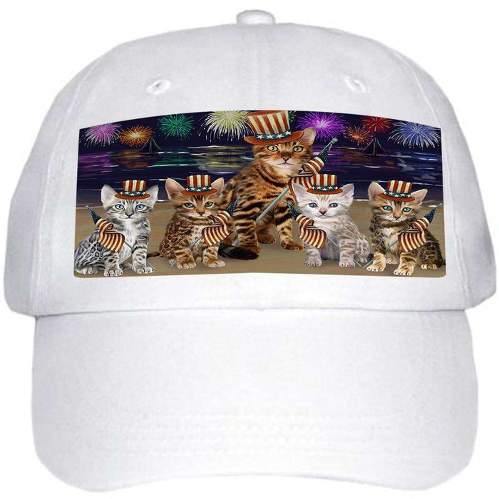 4th of July Independence Day Firework Bengal Cats Ball Hat Cap HAT60939