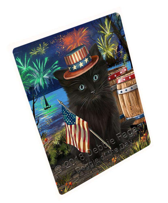 4th of July Independence Day Firework Black Cat Large Refrigerator / Dishwasher Magnet RMAG85128