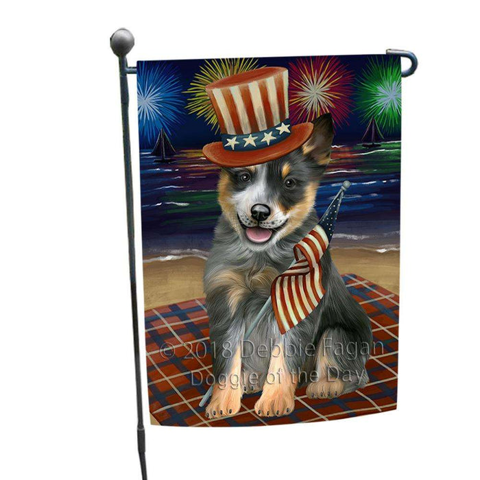 4th of July Independence Day Firework Blue Heeler Dog Garden Flag GFLG52022