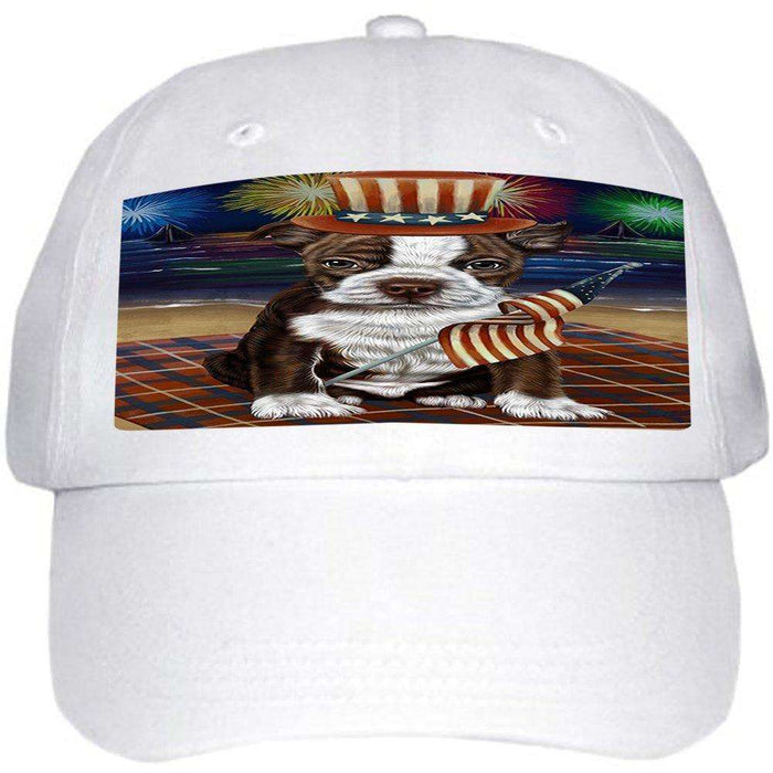 4th of July Independence Day Firework Bosten Terrier Dog Ball Hat Cap HAT49929