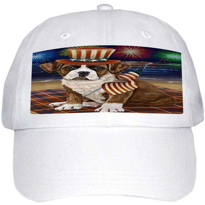4th of July Independence Day Firework Boxer Dog Ball Hat Cap HAT49938