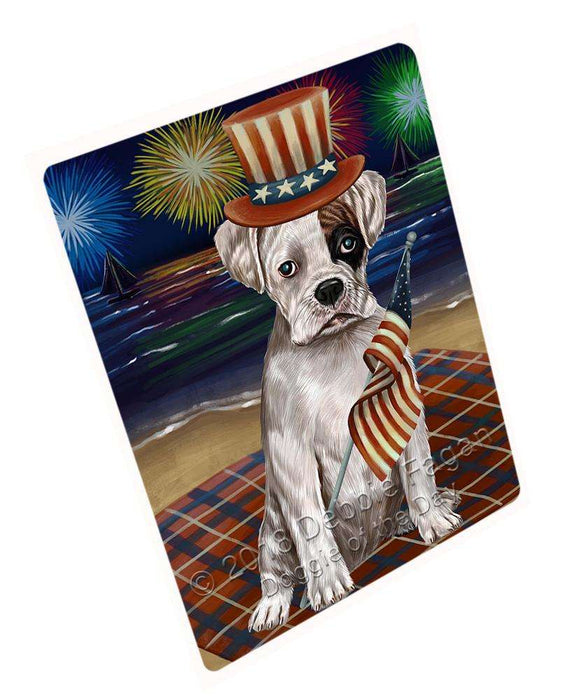 4th Of July Independence Day Firework Boxer Dog Magnet Mini (3.5" x 2") MAG49896