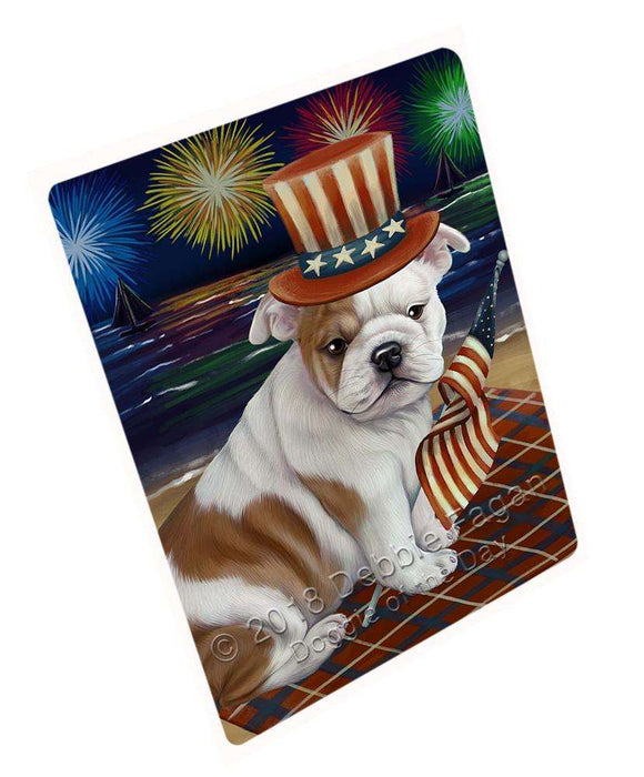 4th Of July Independence Day Firework Bulldog Magnet Mini (3.5" x 2") MAG50436