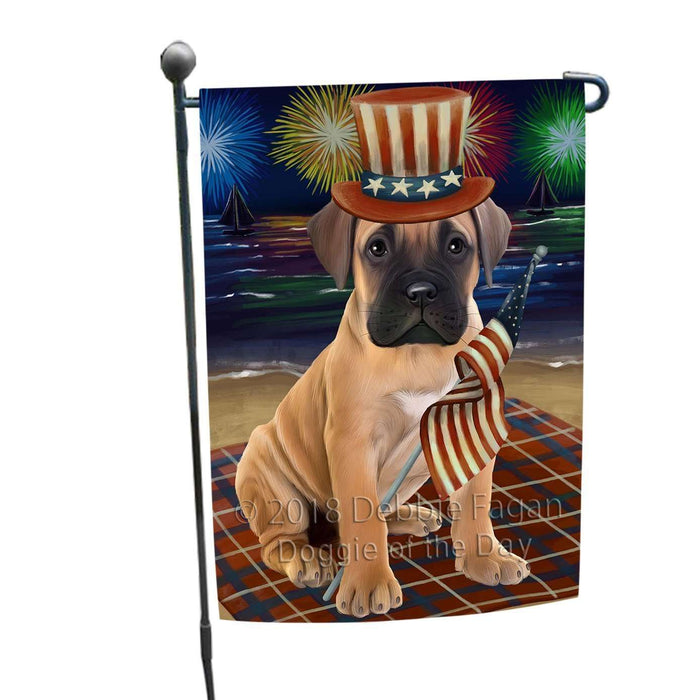 4th of July Independence Day Firework Bullmastiff Dog Garden Flag GFLG48769