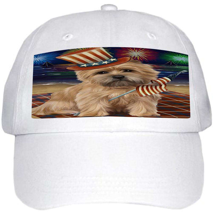 4th of July Independence Day Firework Cairn Terrier Dog Ball Hat Cap HAT50316