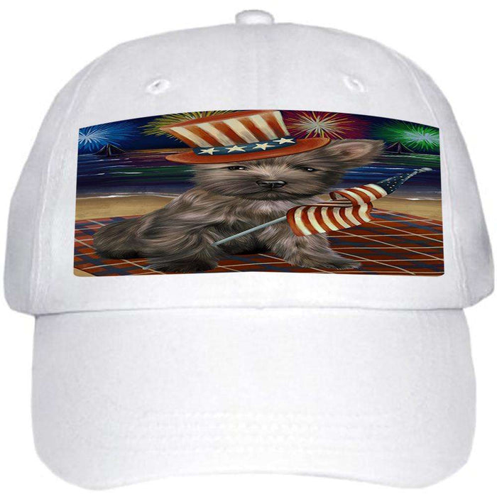 4th of July Independence Day Firework Cairn Terrier Dog Ball Hat Cap HAT50328