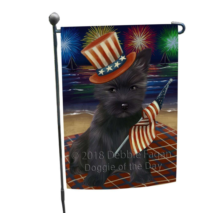 4th of July Independence Day Firework Cairn Terrier Dog Garden Flag GFLG48772