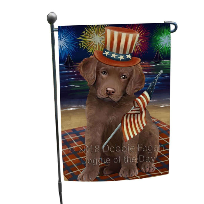 4th of July Independence Day Firework Chesapeake Bay Retriever Dog Garden Flag GFLG48784
