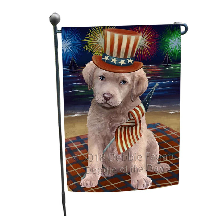 4th of July Independence Day Firework Chesapeake Bay Retriever Dog Garden Flag GFLG48785