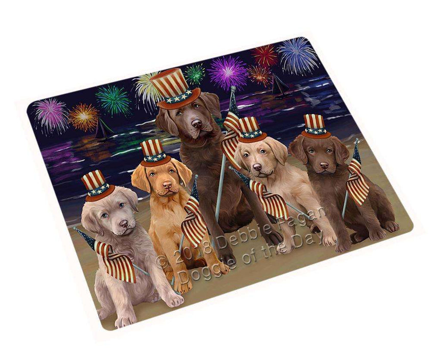 4th Of July Independence Day Firework Chesapeake Bay Retrievers Dog Magnet Mini (3.5" x 2") MAG50487