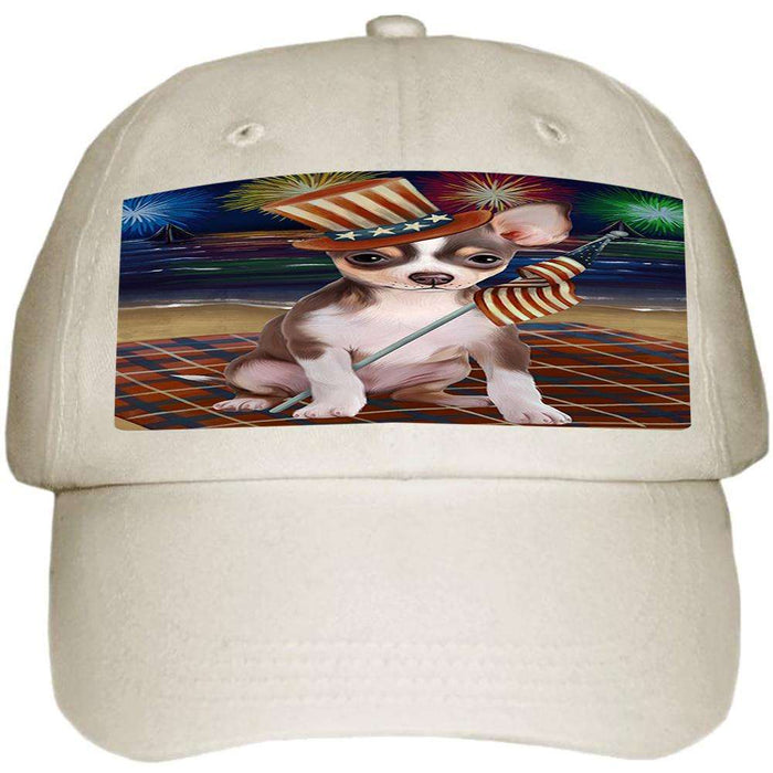 4th of July Independence Day Firework Chihuahua Dog Ball Hat Cap HAT50364