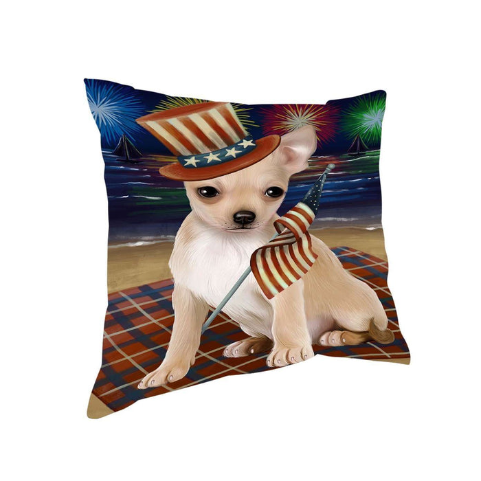 4th of July Independence Day Firework Chihuahua Dog Pillow PIL51380