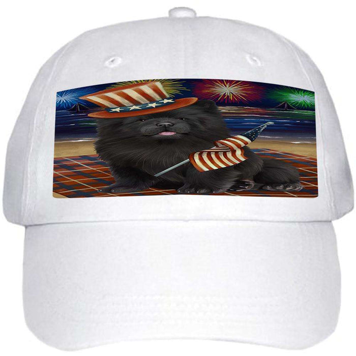 4th of July Independence Day Firework Chow Chow Dog Ball Hat Cap HAT50394
