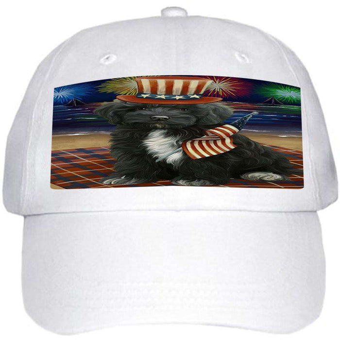 4th of July Independence Day Firework Cockapoo Dog Ball Hat Cap HAT59982