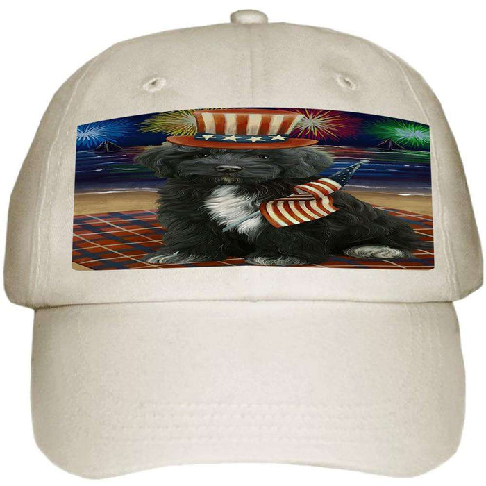 4th of July Independence Day Firework Cockapoo Dog Ball Hat Cap HAT59982