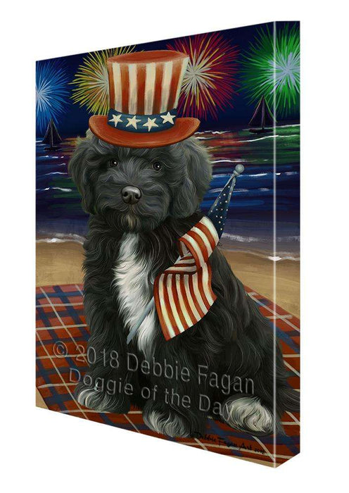 4th of July Independence Day Firework Cockapoo Dog Canvas Print Wall Art Décor CVS85544