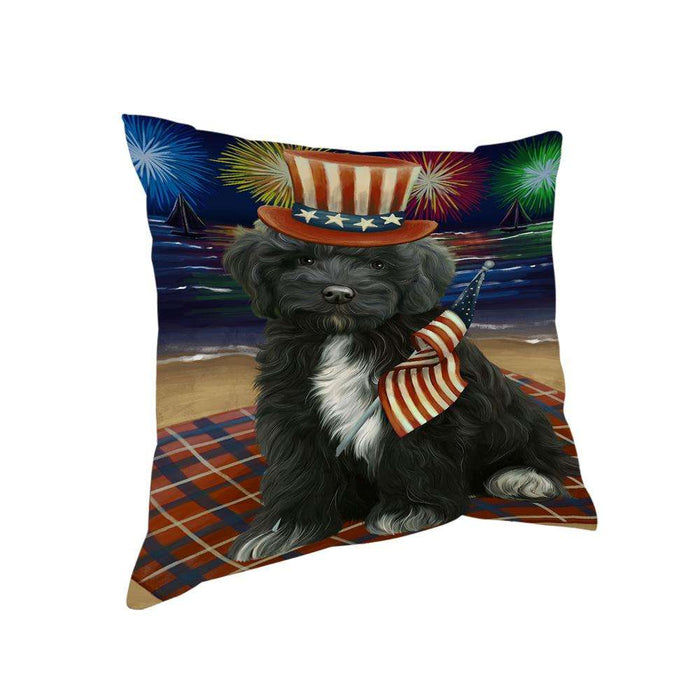 4th of July Independence Day Firework Cockapoo Dog Pillow PIL64488