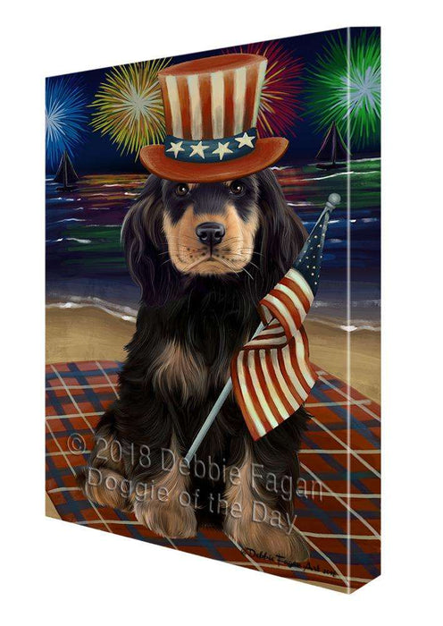 4th of July Independence Day Firework Cocker Spaniel Dog Canvas Print Wall Art Décor CVS85580